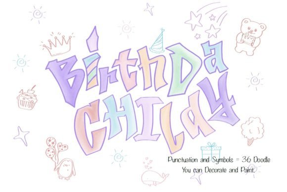 Birthday Child: A Handwritten Display Font for Editorial Design