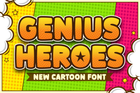 Genius Heroes: A Display Font for Bold Campaign Creativity