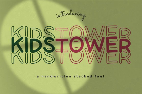 Kids Tower Font for Handmade Creations and Commercial Designs