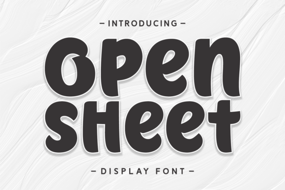 Open Sheet: A Handwritten Display Font for Creative Campaigns