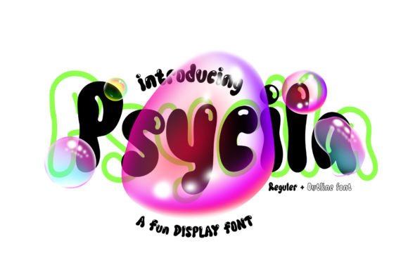 Psycila: A Psychedelic Display Font for Bold Brand Identity