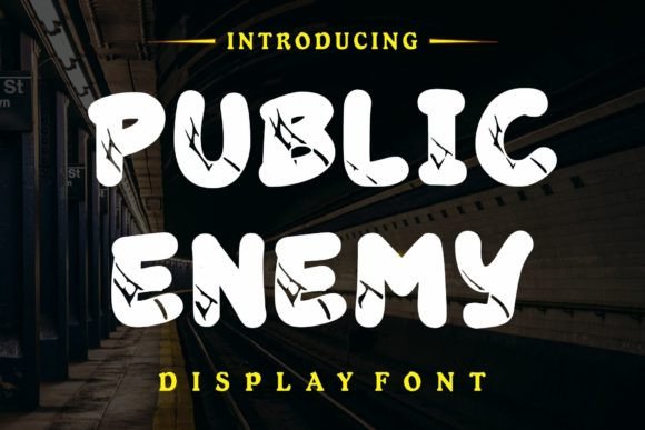 Public Enemy: A Bold Display Font for Creative Branding
