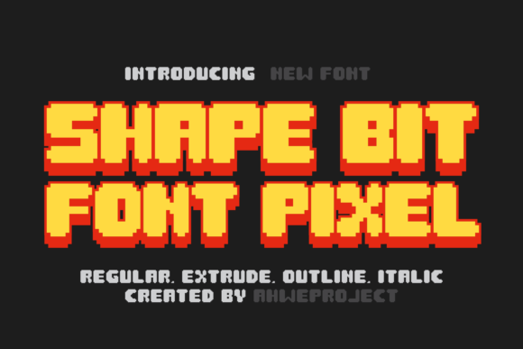 Shape Bit: A Retro Pixel Font for Modern Maker Brands